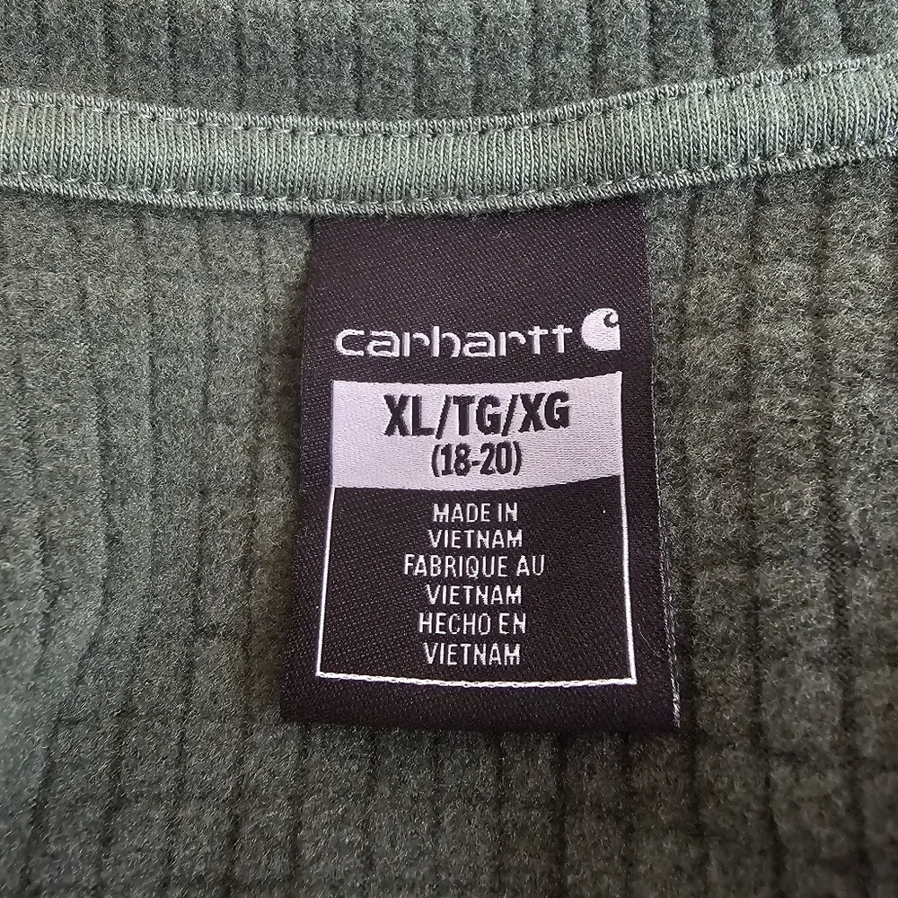 NWT Carhartt Boys Green with Brown Trim Force Jacket, Hoodie, Size Large 16 18